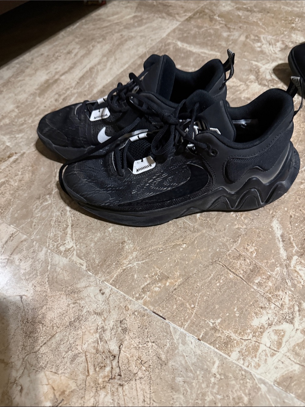 Nike Men's Black and White Low-Top Sneakers